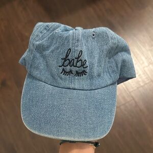 Denim baseball cap